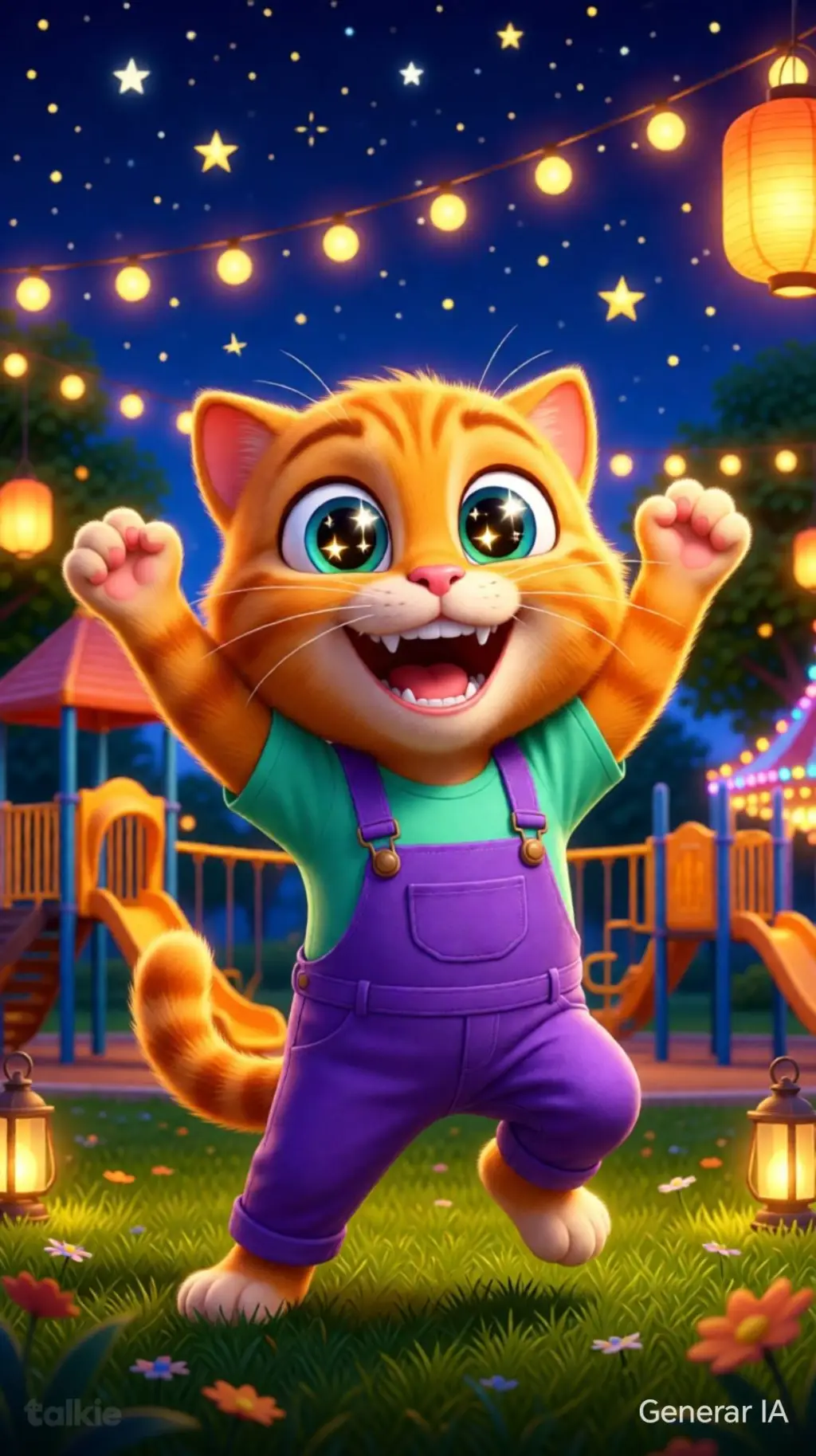 ai character: Ginger hiperactivo background