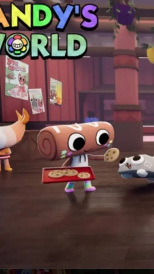 ai character: dandy world  background