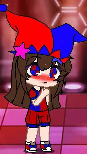 ai character: Pomni ❤️ background