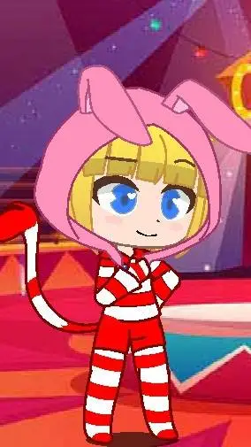 ai character: Popee ❤️🤍 background