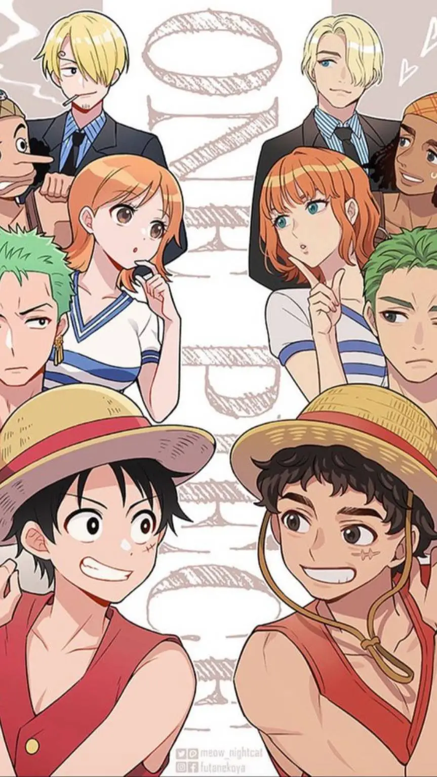 ai character: One Piece  background