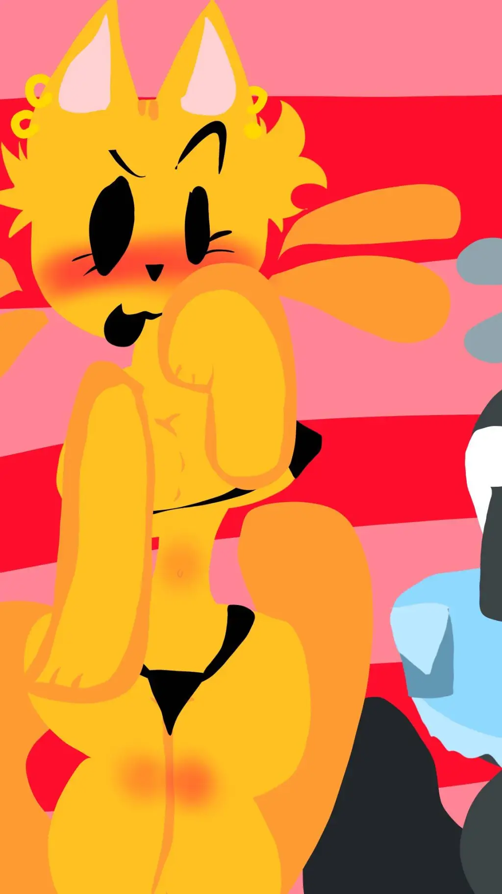 ai character: emoji cat background