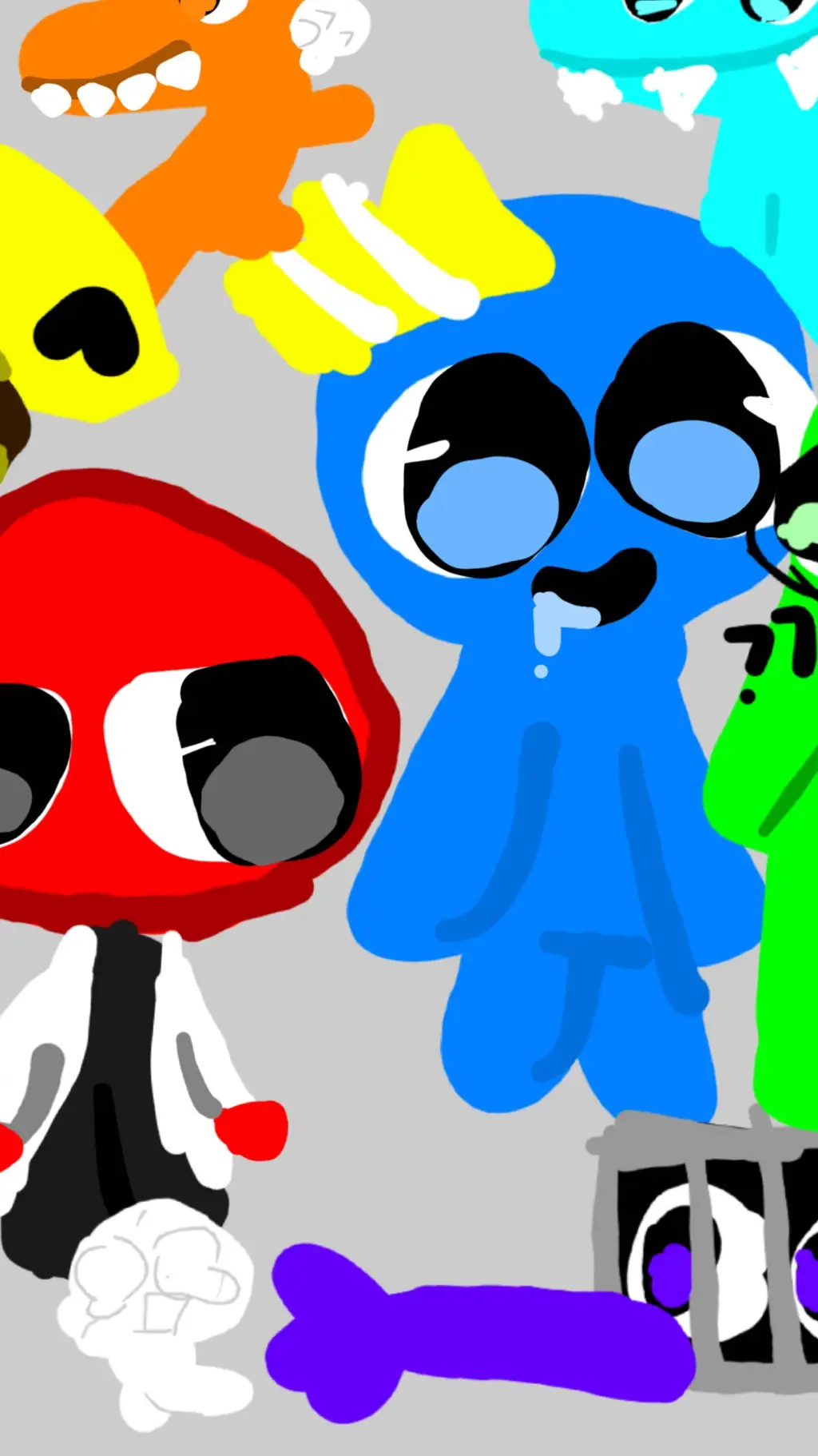 ai character: rainbow friends background