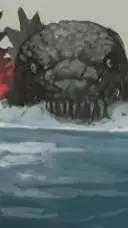 ai character: godzilla  background