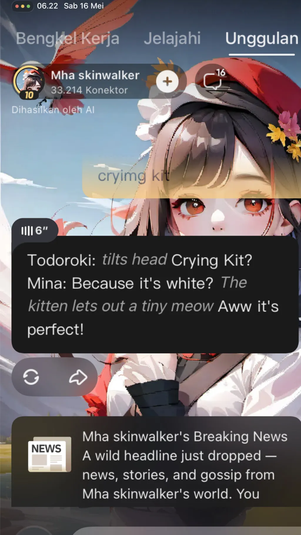 ai character: my first takie background