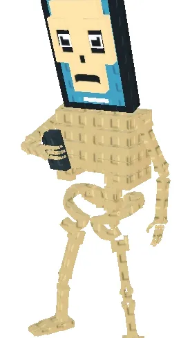 ai character: Skeleton phone background