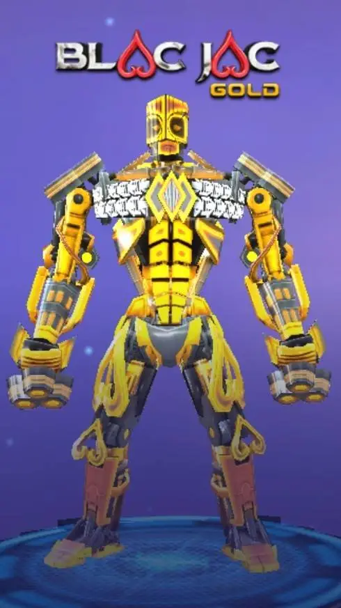 ai character: Ɓlacjaç(gold) background