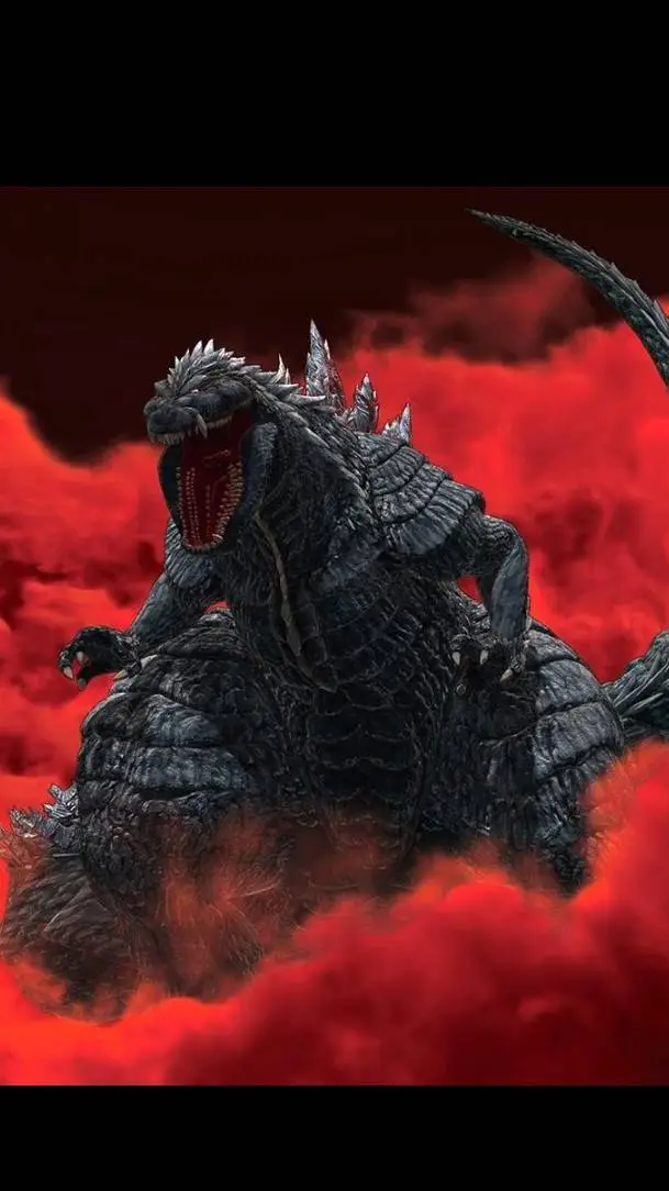 ai character: Godzilla Ultima background