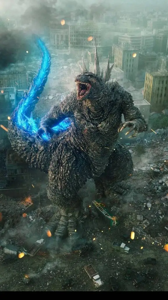 ai character: Minus One Godzilla background