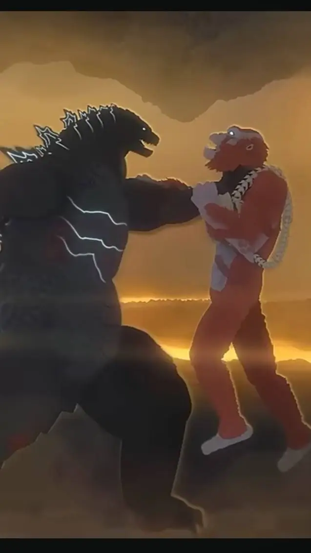 ai character: Godzilla vs Scar k background