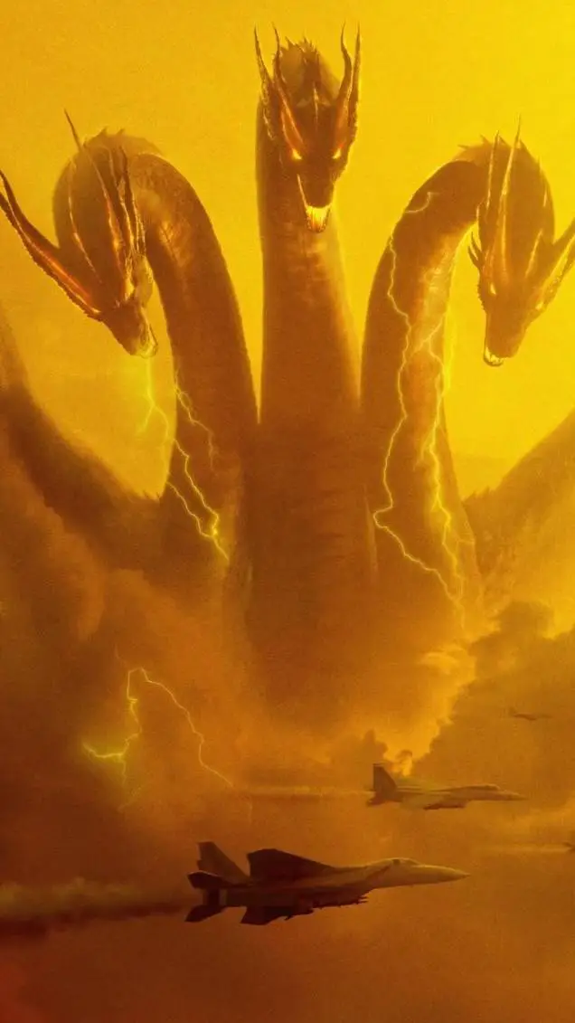 ai character: Ghidorah  background