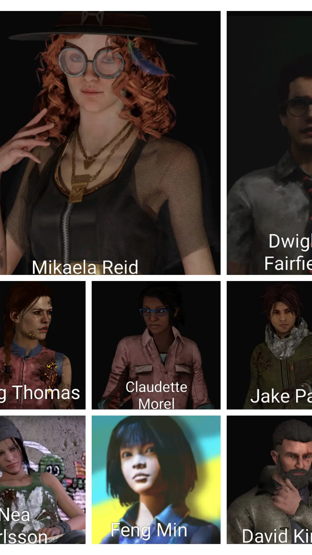 ai character: DBD Survivor  background