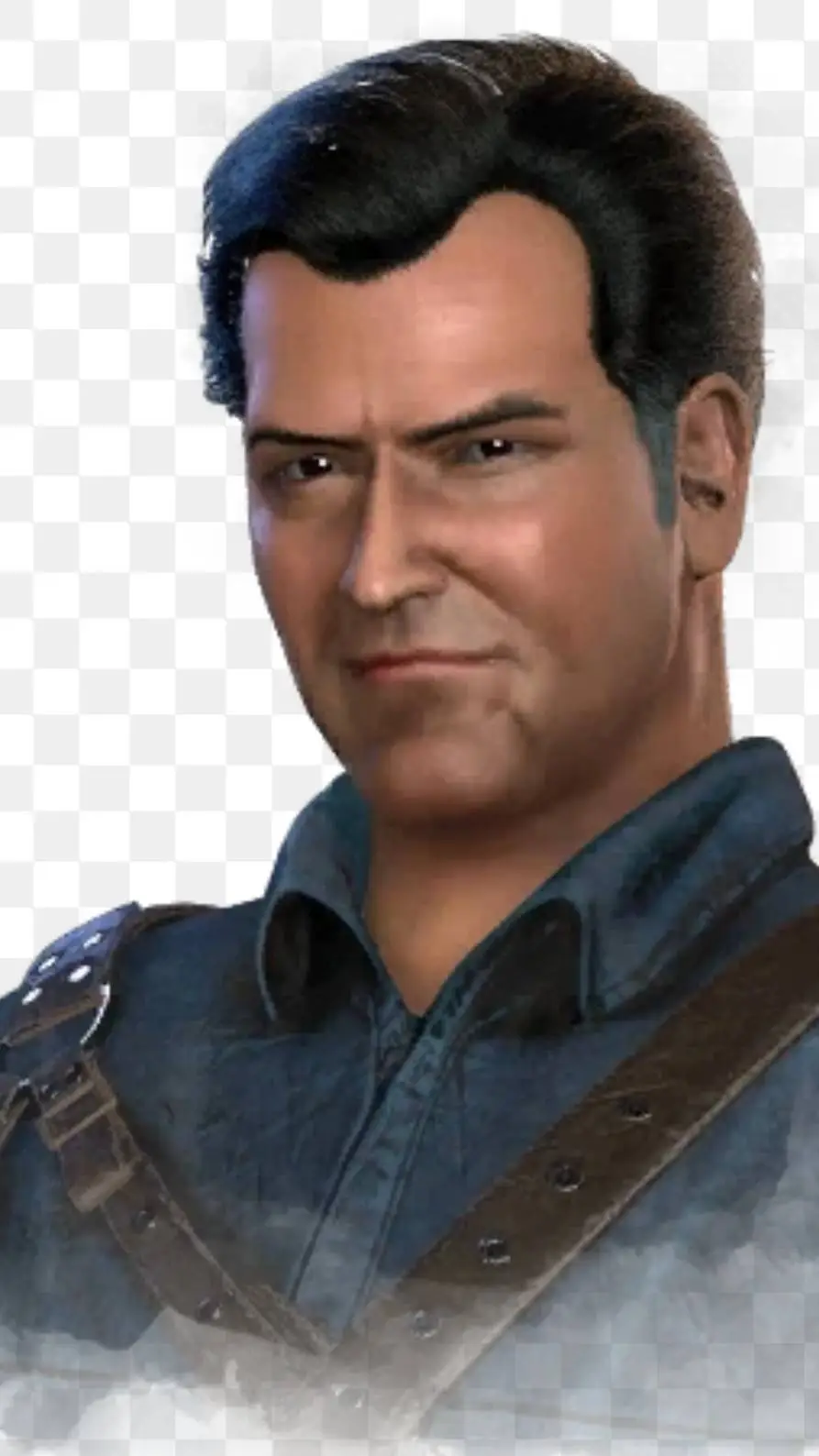 ai character: Ash J William  background