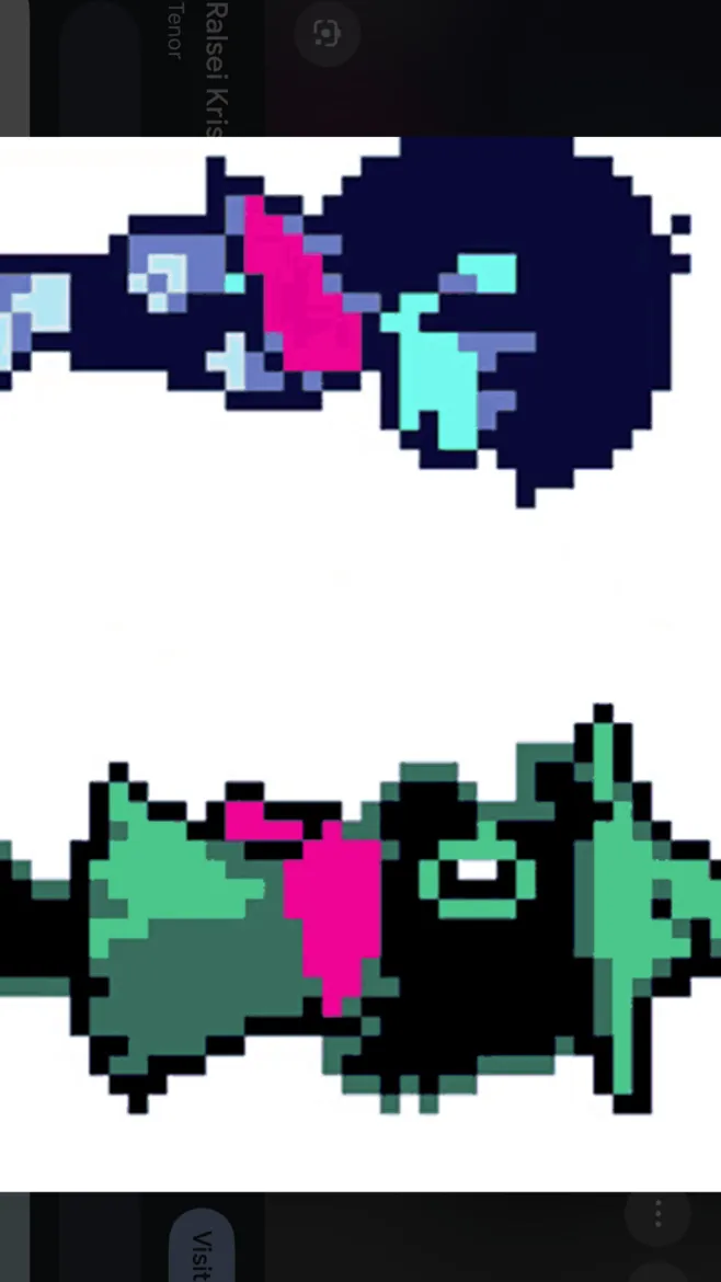 ai character: Kris x Ralsei  background