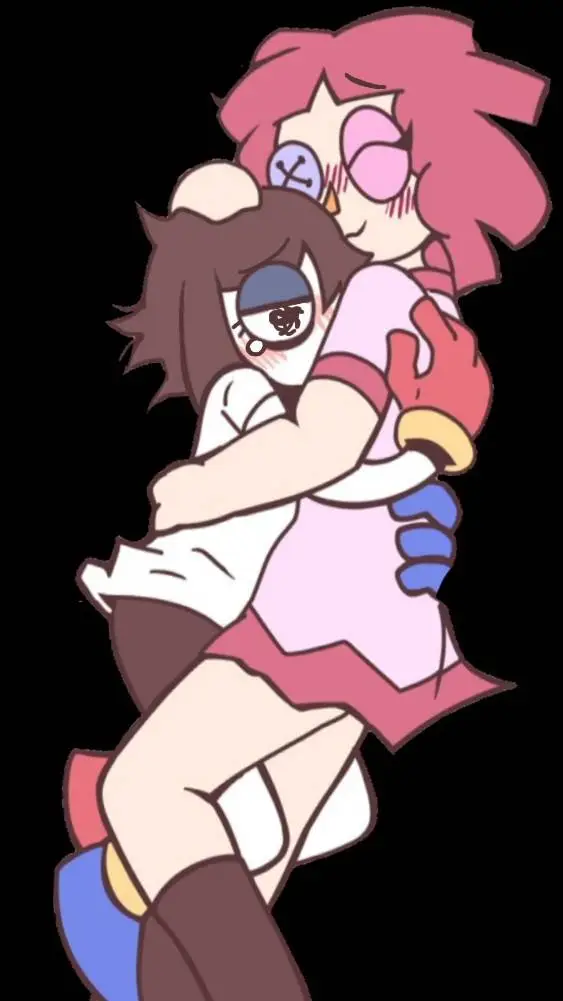 ai character: Pomni x Ragatha background