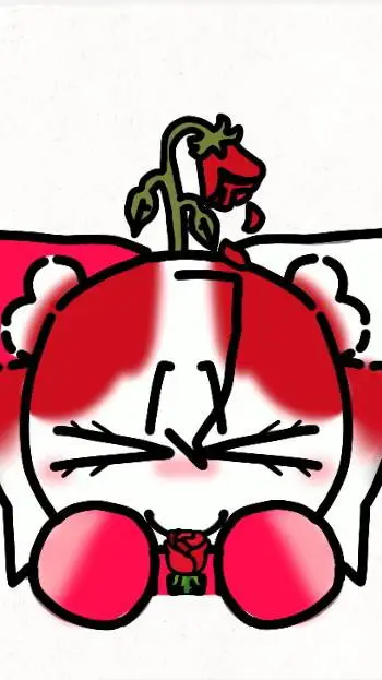 ai character: flower(Emojicat) background