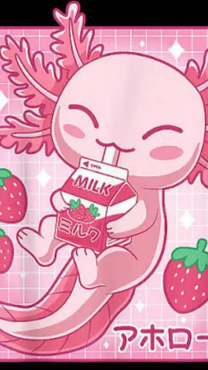 ai character: °•★axolotl☆•° background