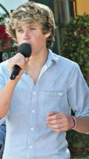 ai character: Niall Horan  background