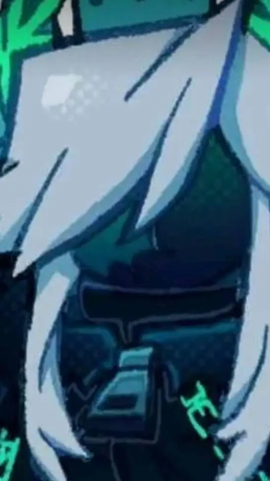 ai character: 🖤1x4💚 background