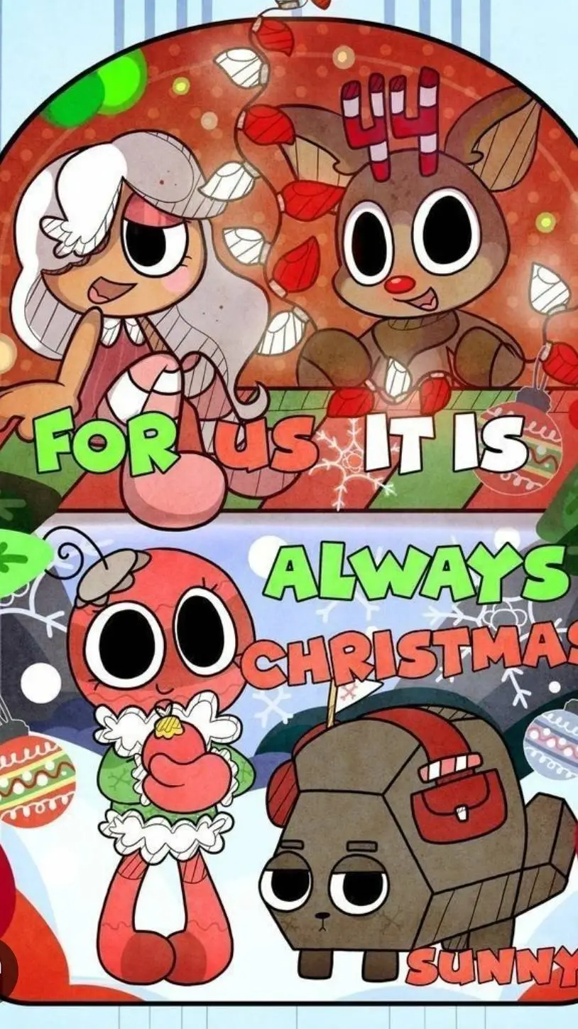 ai character: Christmas toons background