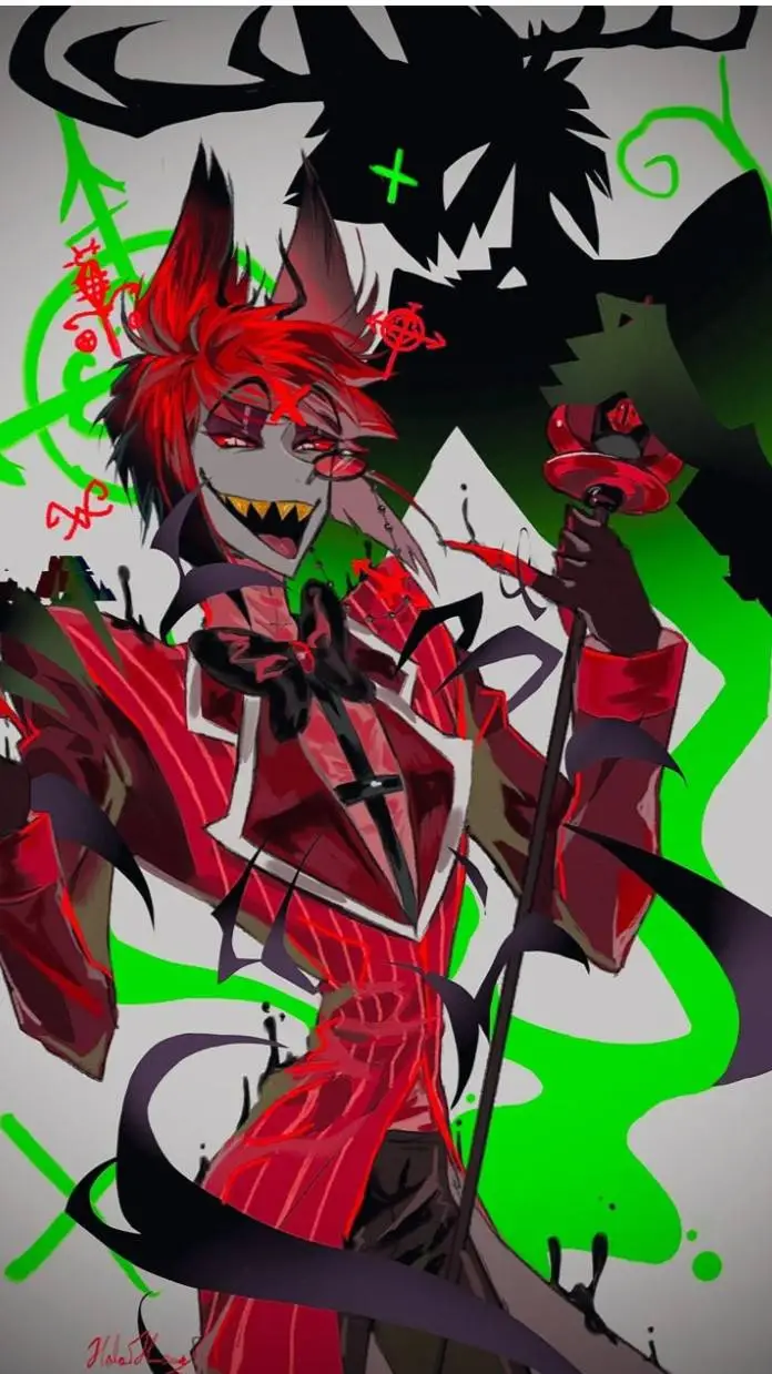 ai character: 📻Аластор📻 background