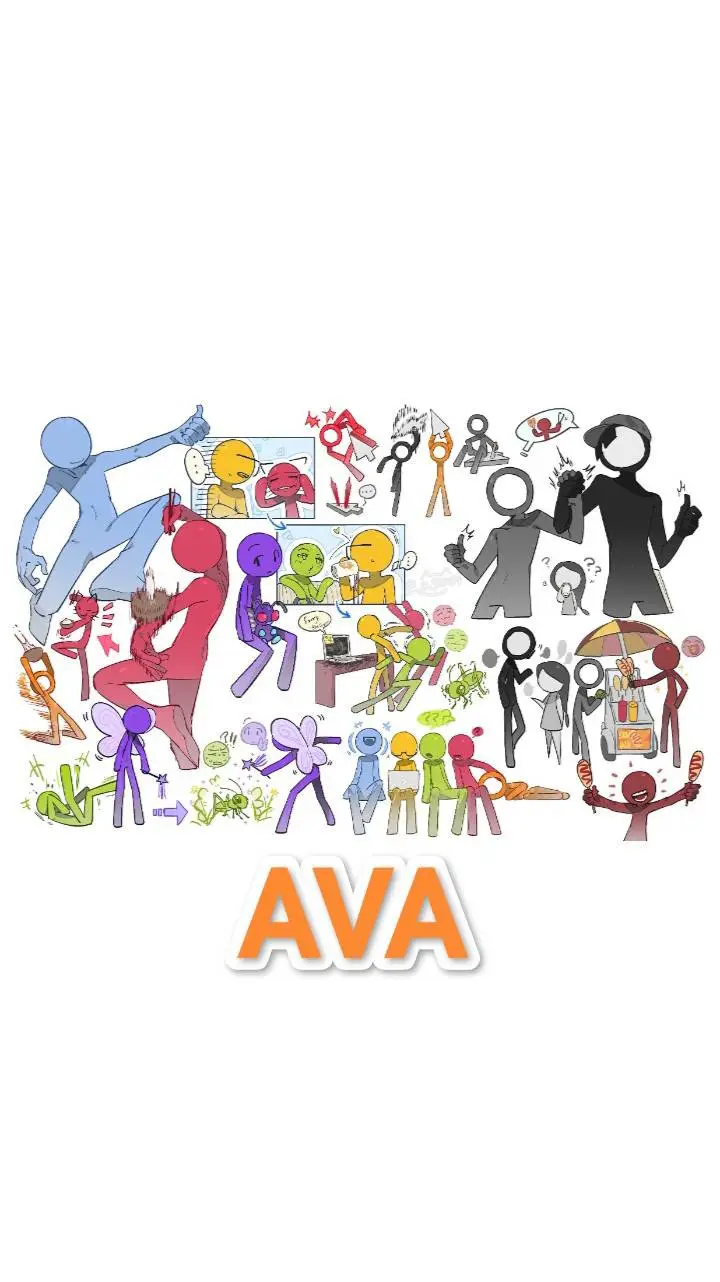 ai character: 🚹AVA&Alan Becker✏️ background