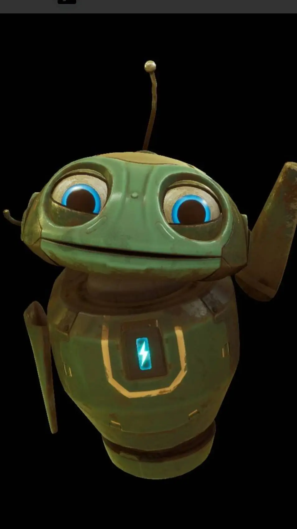 ai character: Newt the robot background