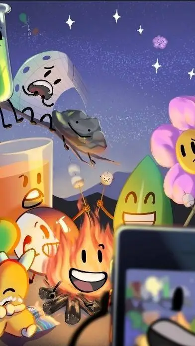 ai character: BFDI Camp background
