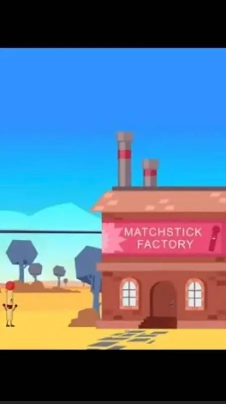 ai character: Matchstick Factory background