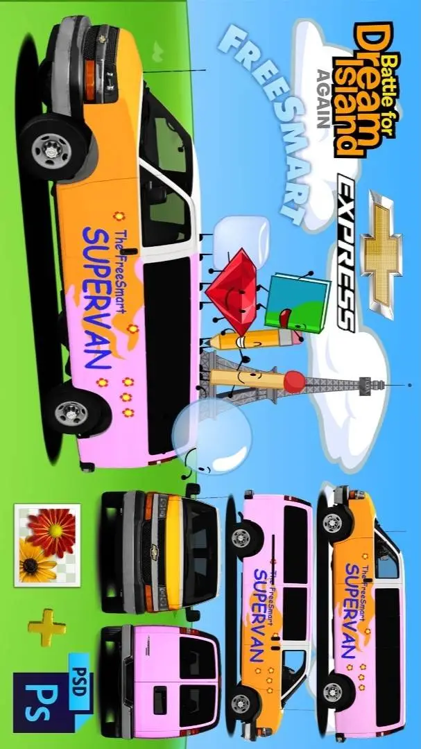 ai character: FreeSmart SUPERVAN background