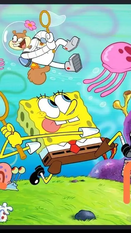 ai character: SquarePants  background
