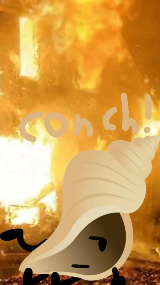 ai character: Conch shell background