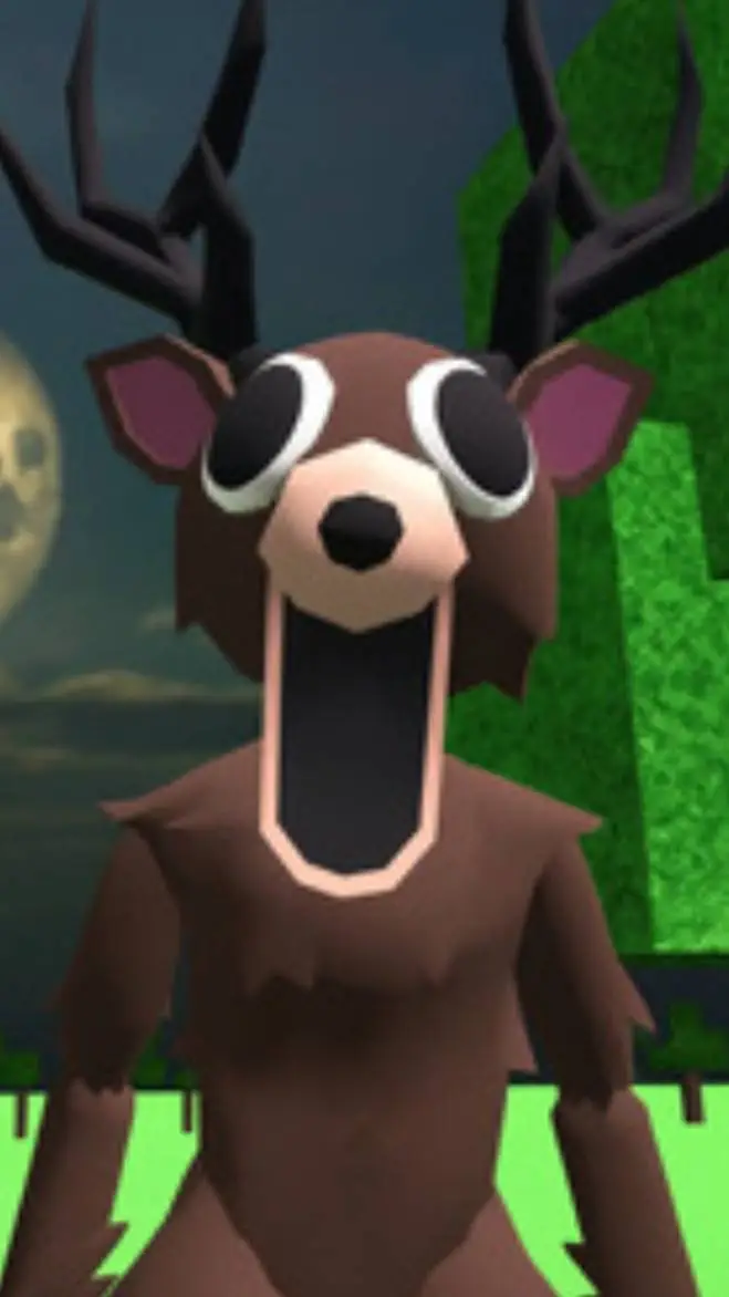 ai character: 99 days in forest background