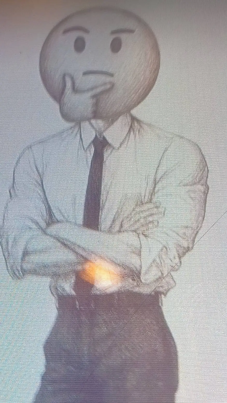 ai character: Emoji business man background