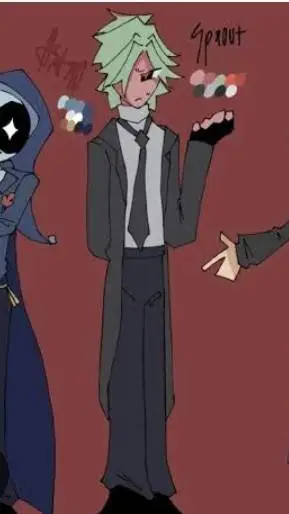 ai character: sprout vampire  background