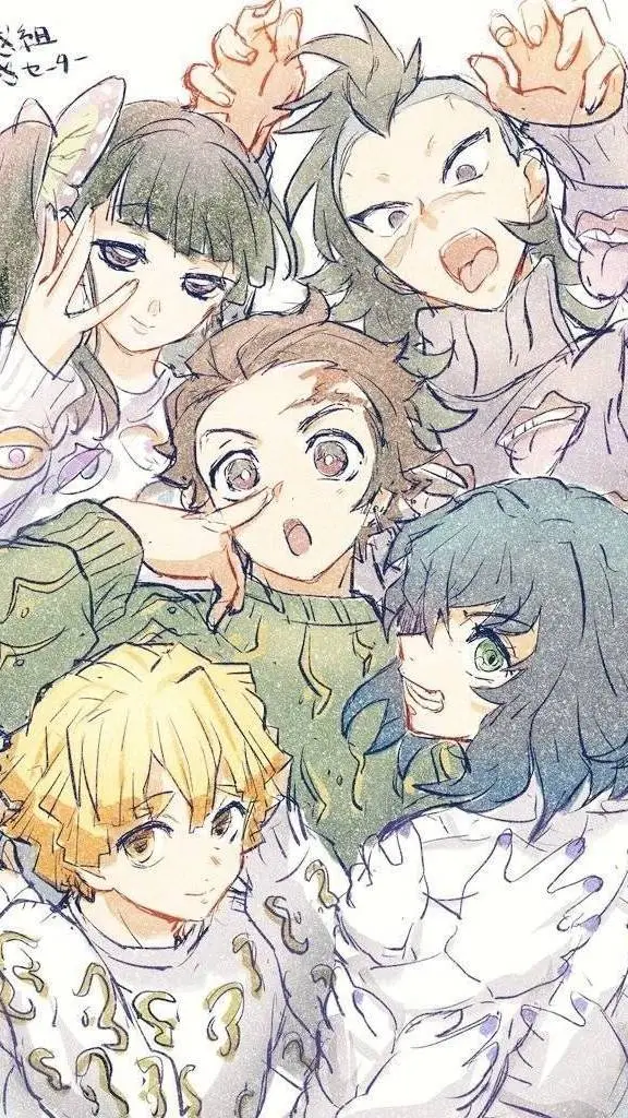 ai character: Tanjiro's Team  background