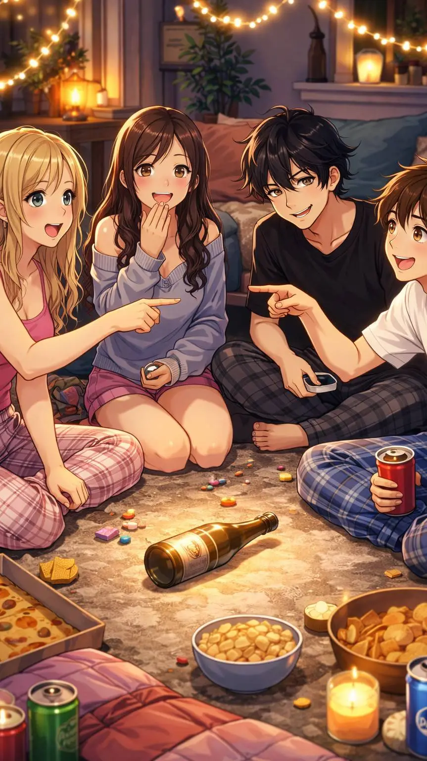 ai character: sleepover background