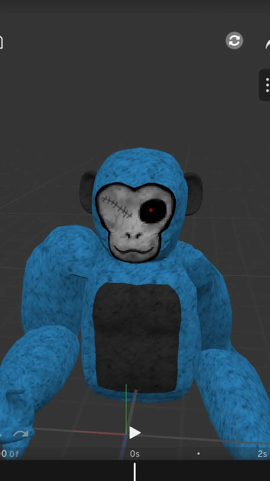 ai character: blue gooba background