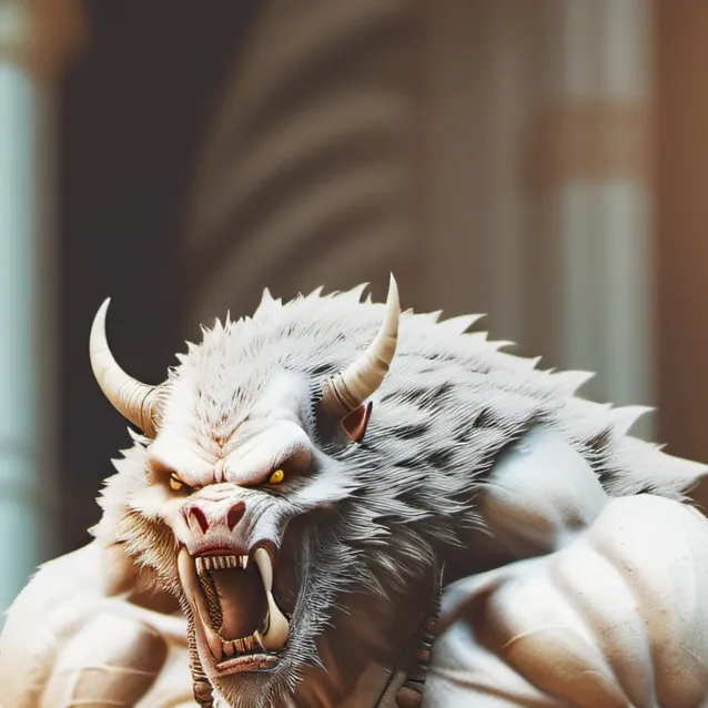 chat with ai character: a werewolf demon.