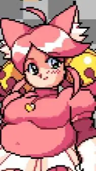 ai character: Pink (fat) background