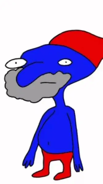 ai character: pop smurfv background