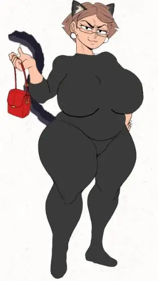 ai character: kitty cat Karen background