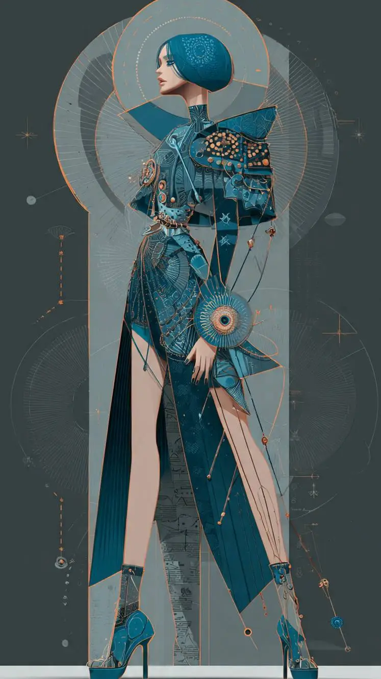 ai character: azure background