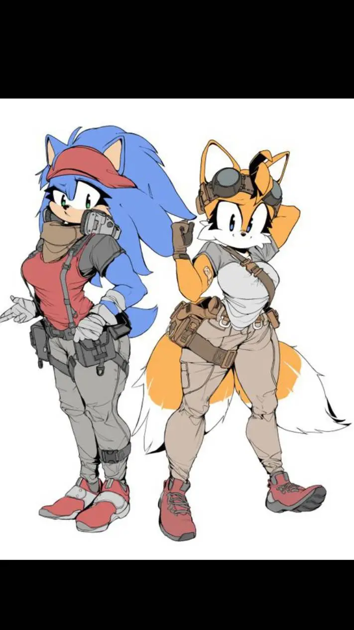 ai character: Sonique y Tailsko background