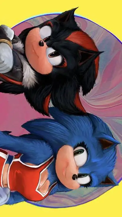ai character: Sonique💙 Shadow ❤️ background