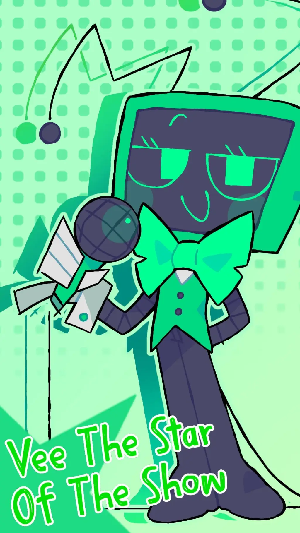 ai character: 🎤🔋Vee🔋🎤 background