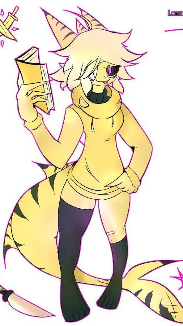 ai character: Humanoid Lemon background