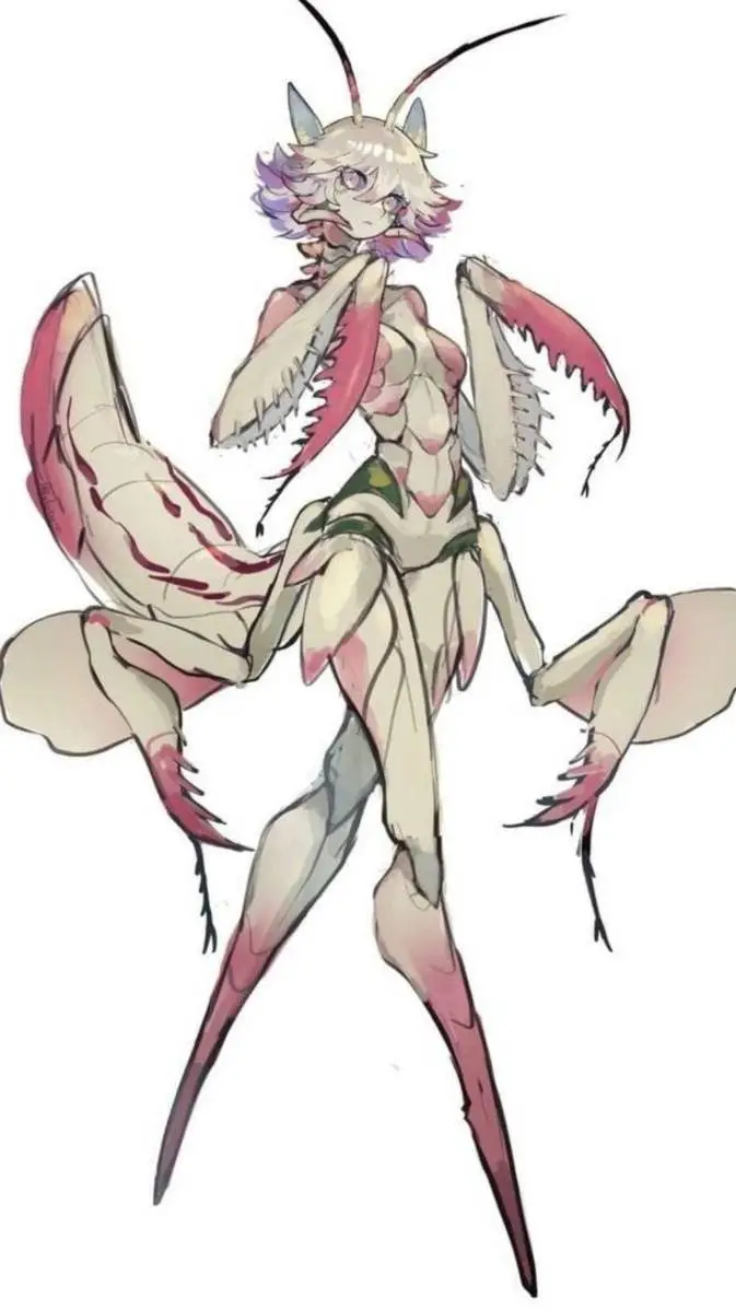 ai character: Mantis girl background