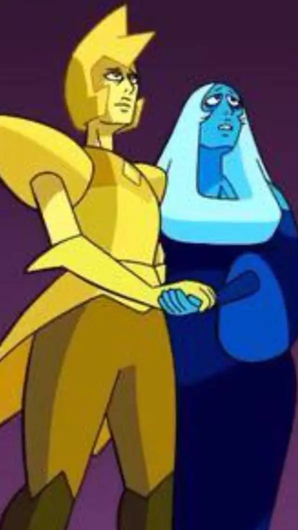 ai character: yellow and blue background