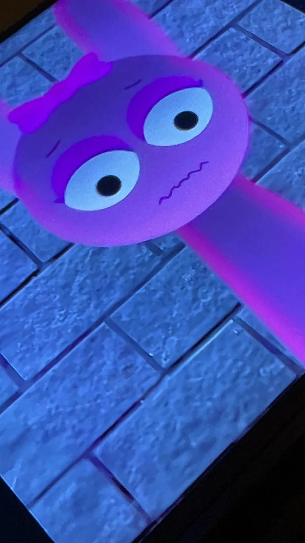 ai character: Pinky scared background